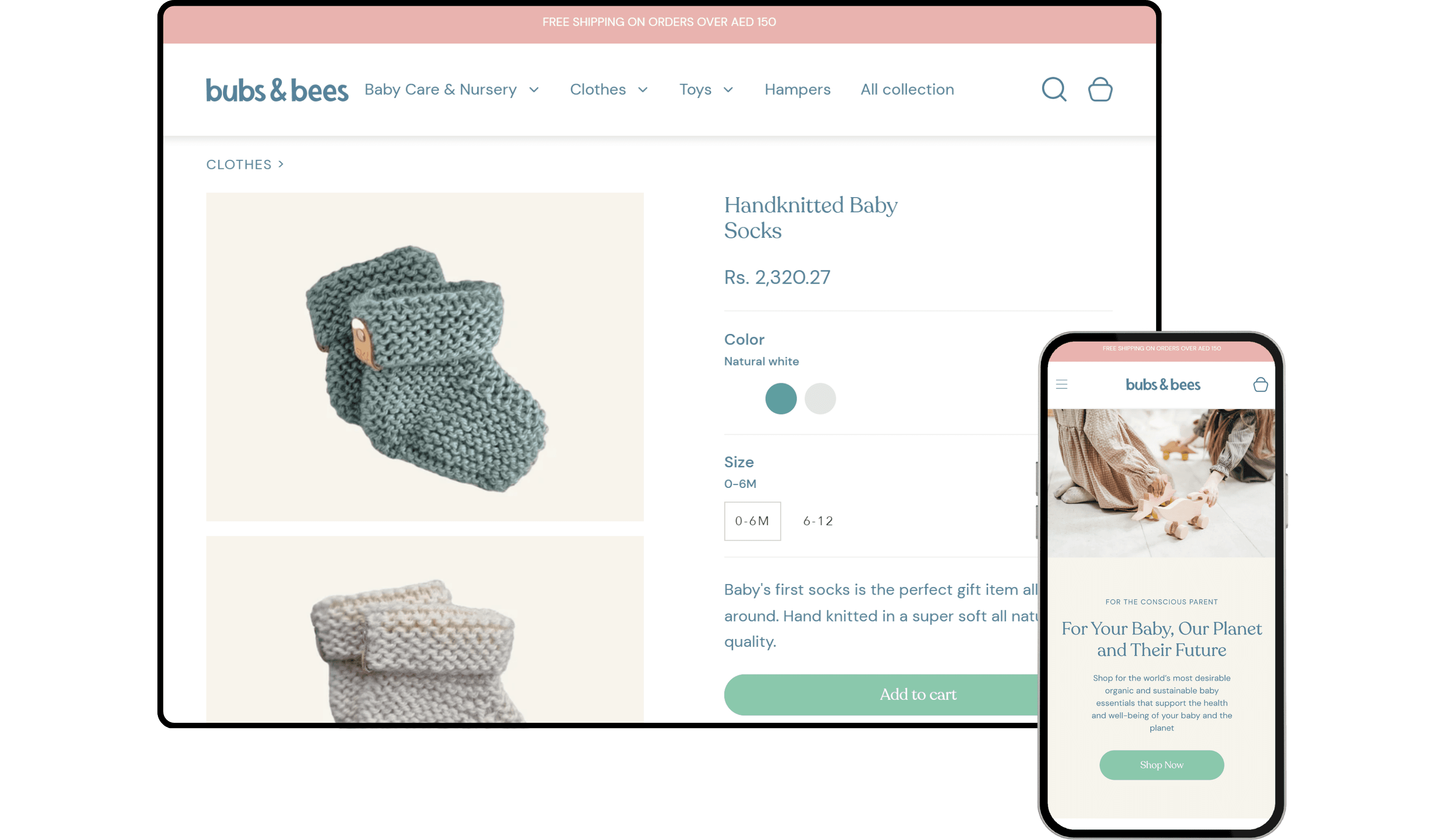 Bubs & Bees - Shopify Store by Experts in Shopify Dubai