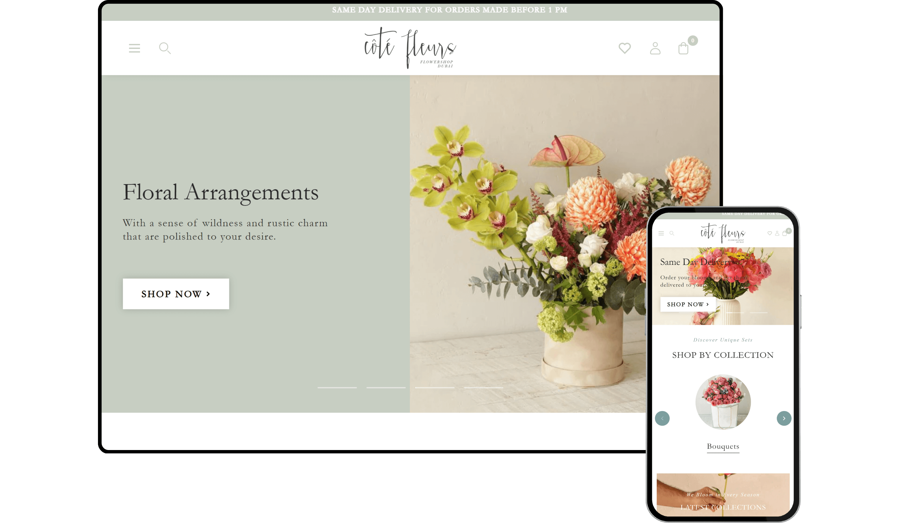 Cote Fleurs - Shopify Store by Experts in Shopify Dubai