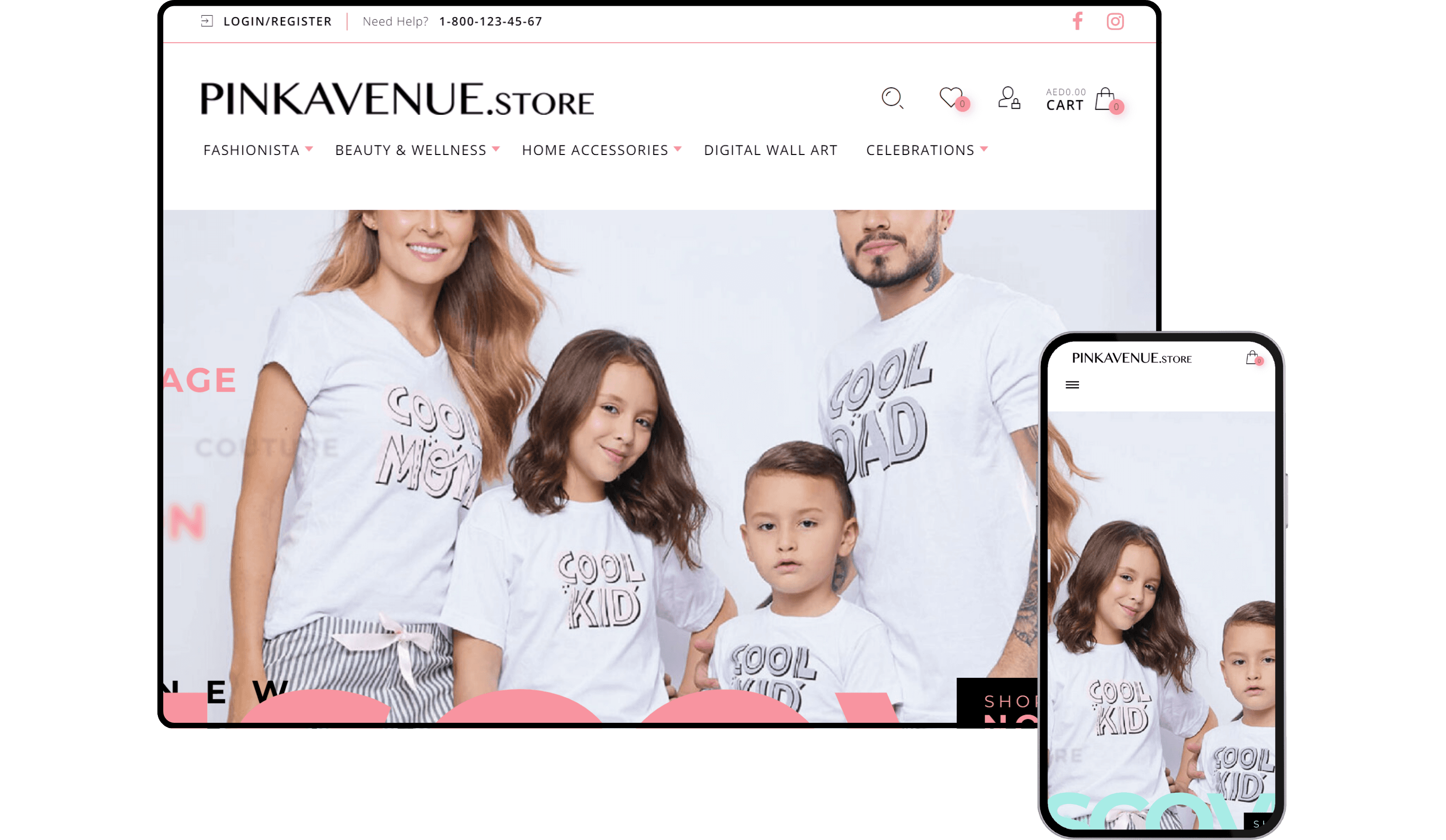Pink Avenue - Shopify Store by Experts in Shopify Dubai