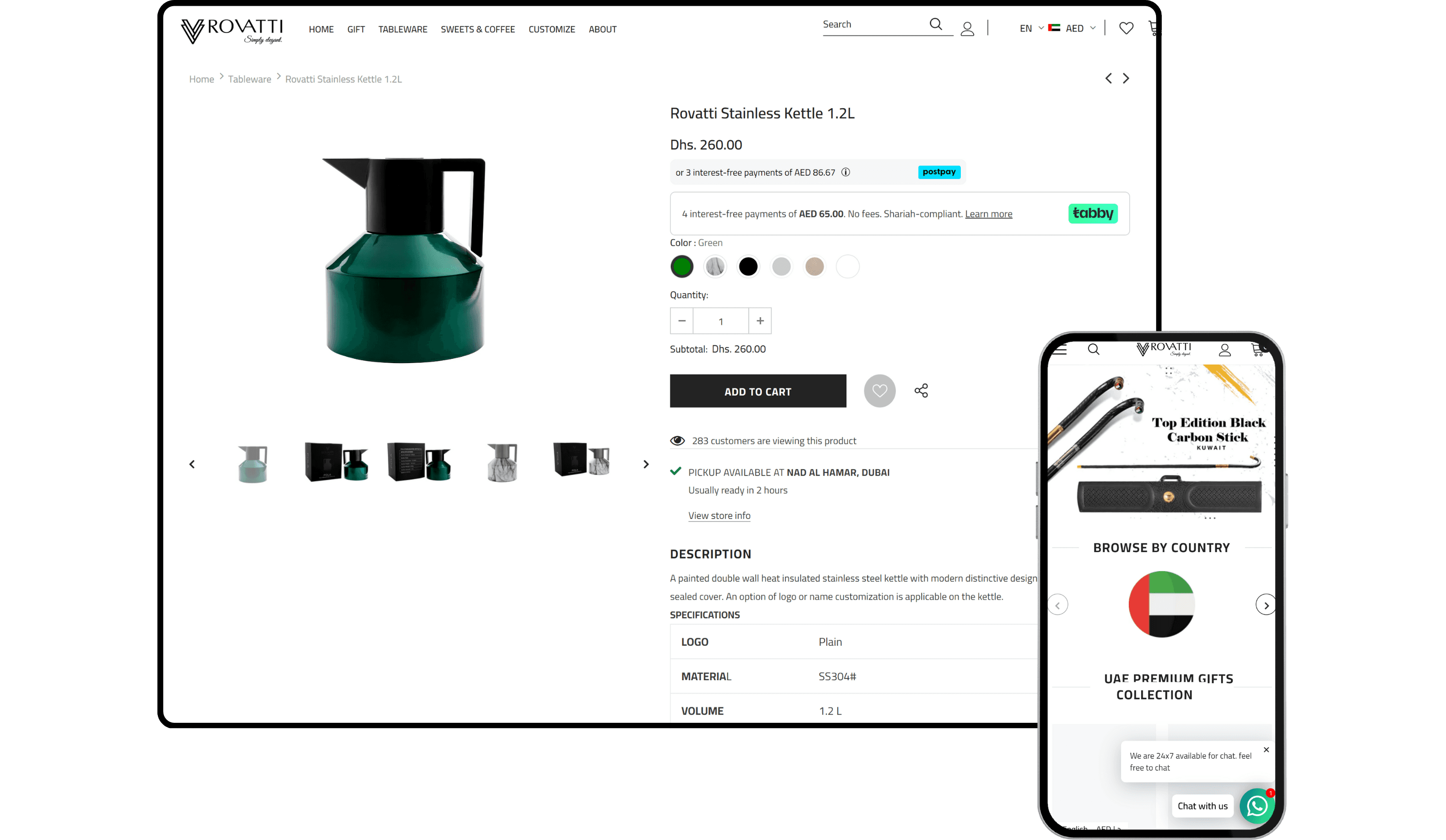 Rovatti - Shopify Store by Experts in Shopify Dubai