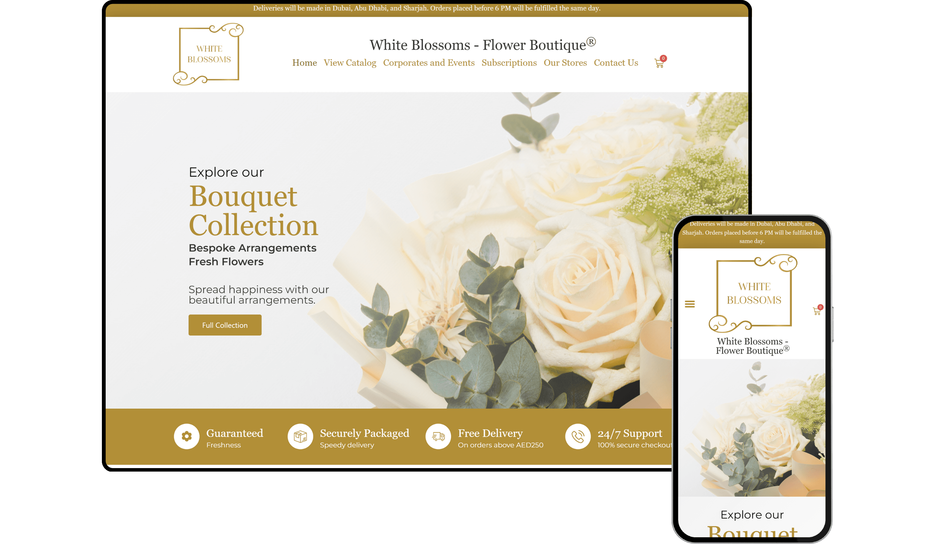 White Blossoms - Shopify Store by Experts in Shopify Dubai