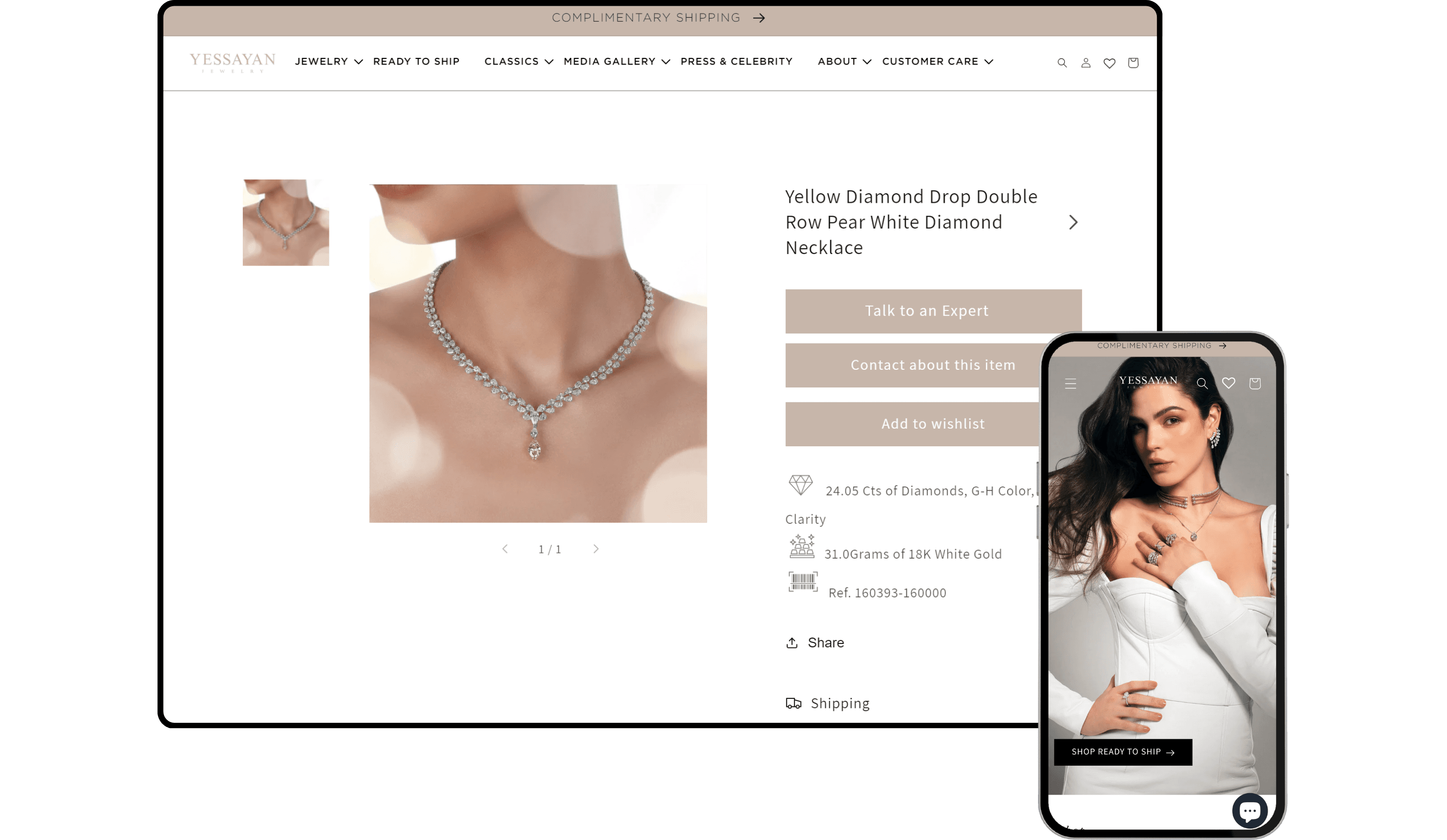 Yessayan Jewelry (US) - Shopify Store by Experts in Shopify Dubai